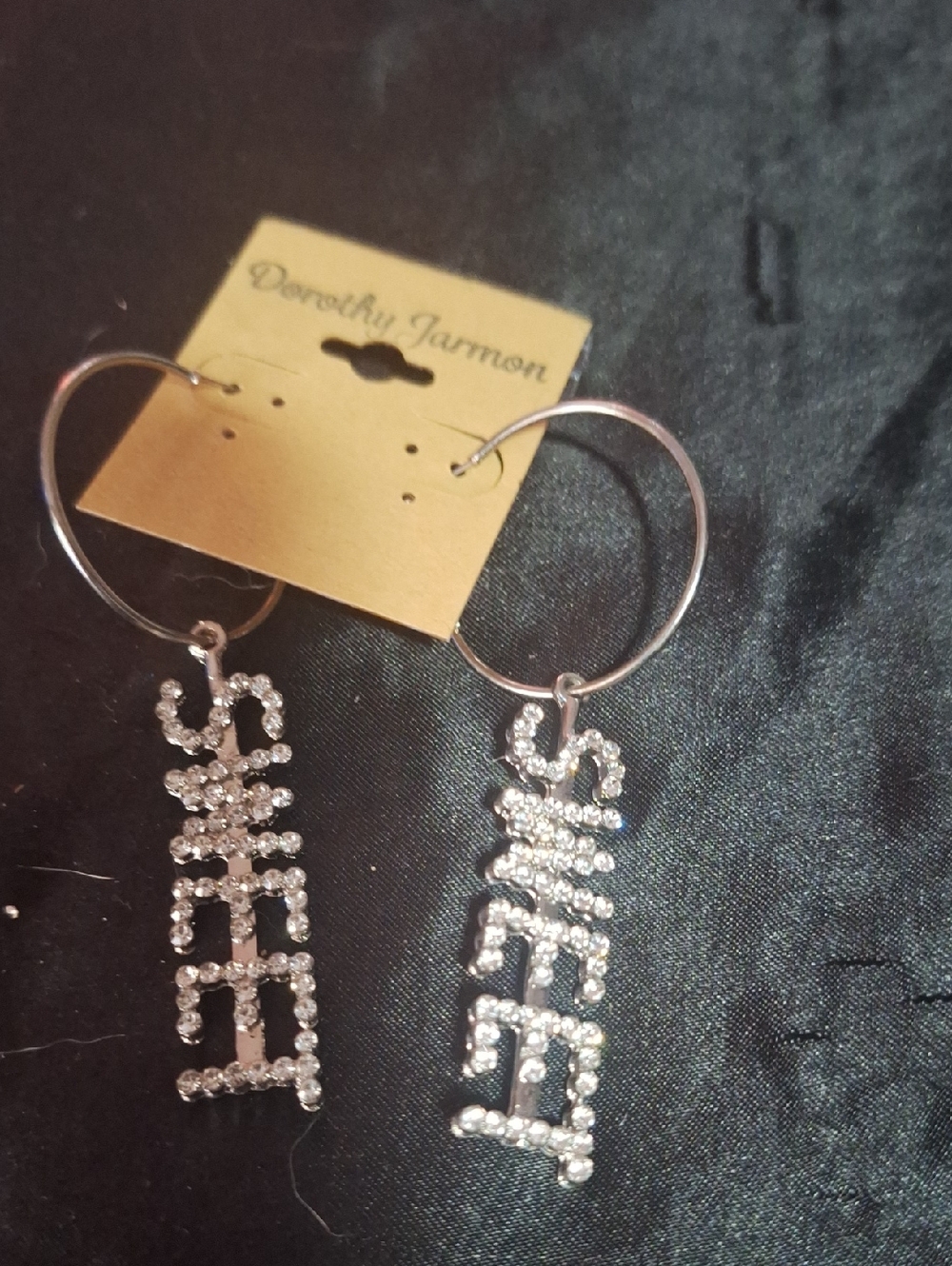 Silver 'Shine' Crystal Hoop Drop Earrings
